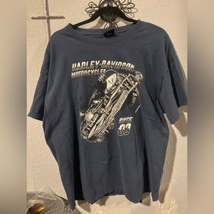 Harley davidson navy blue motorcycle t shirt